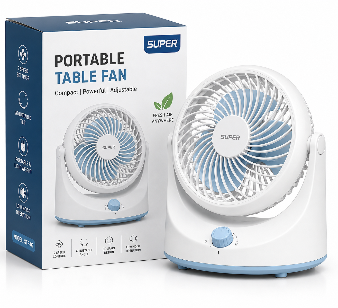 small portable table fan